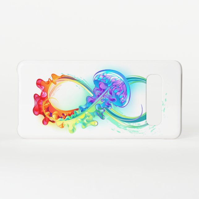 Infinity with Rainbow Jellyfish Samsung Galaxy Hülle (Rückseite (Horizontal))