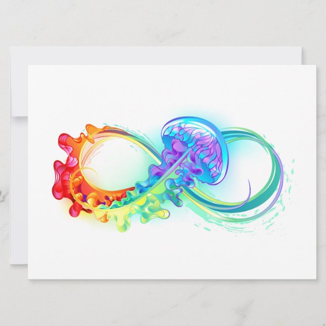 Infinity with Rainbow Jellyfish Save The Date (Vorderseite)