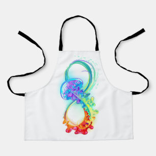 Infinity with Rainbow Jellyfish Schürze