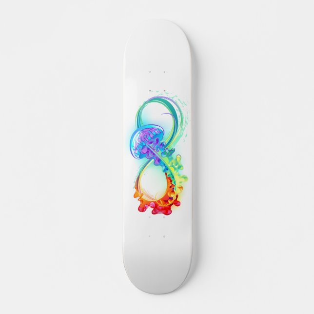 Infinity with Rainbow Jellyfish Skateboard (Vorne)