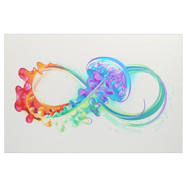 Infinity with Rainbow Jellyfish Stoff (Yard (91,4 cm))