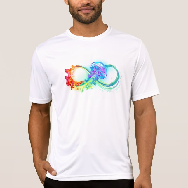 Infinity with Rainbow Jellyfish T-Shirt (Vorderseite)