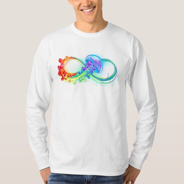 Infinity with Rainbow Jellyfish T-Shirt (Vorderseite)