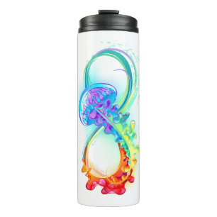 Infinity with Rainbow Jellyfish Thermosbecher
