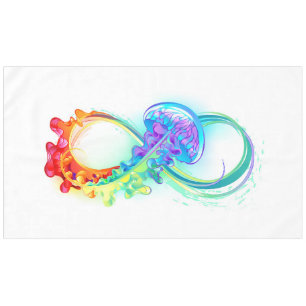 Infinity with Rainbow Jellyfish Tischdecke