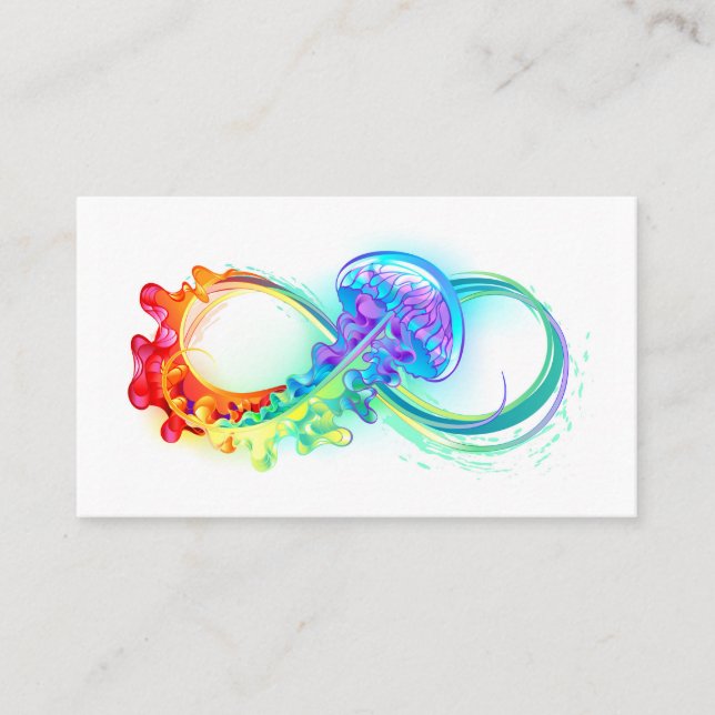 Infinity with Rainbow Jellyfish Treuekarte (Vorderseite)