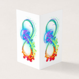 Infinity with Rainbow Jellyfish Visitenkarten