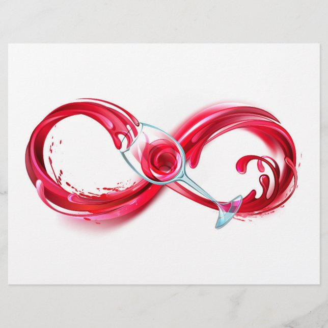 Infinity with Red Wine Briefbogen (Vorderseite)