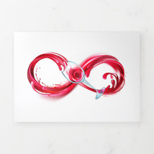 Infinity with Red Wine Dreifach Gefaltete Urlaubskarte