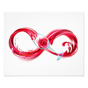 Infinity with Red Wine Fotodruck
