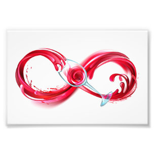 Infinity with Red Wine Fotodruck
