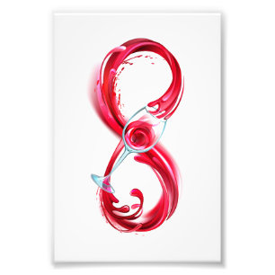 Infinity with Red Wine Fotodruck