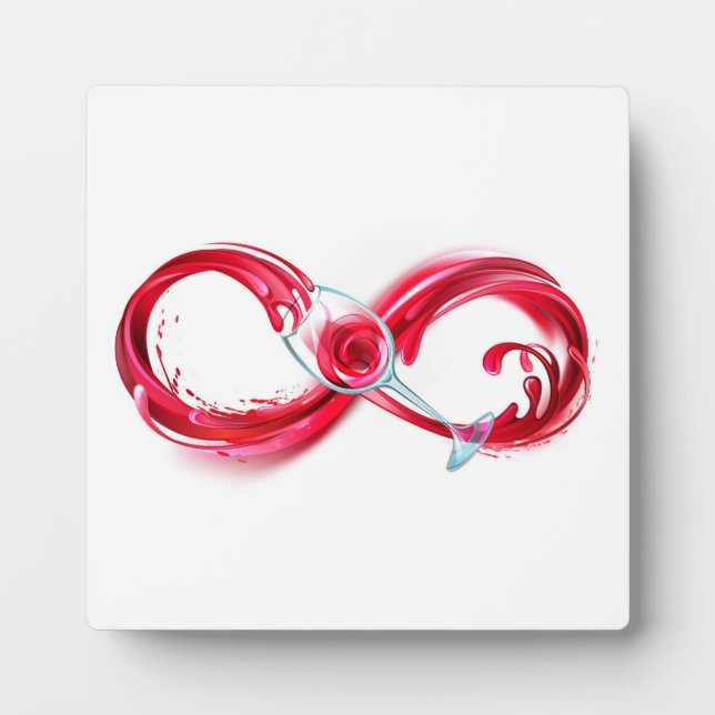 Infinity with Red Wine Fotoplatte (Vorderseite)