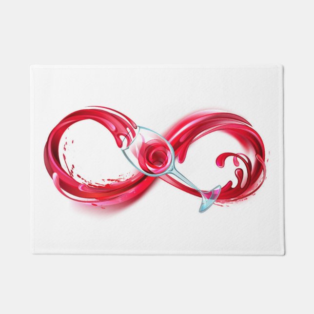 Infinity with Red Wine Fußmatte (Vorderseite)