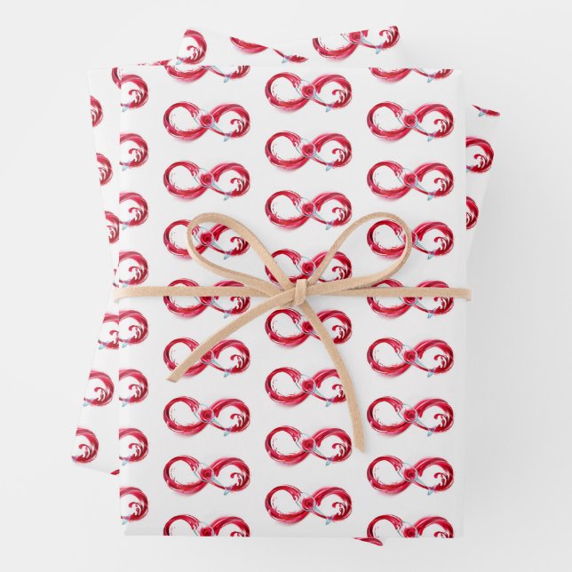 Infinity with Red Wine Geschenkpapier Set (Beispiel)