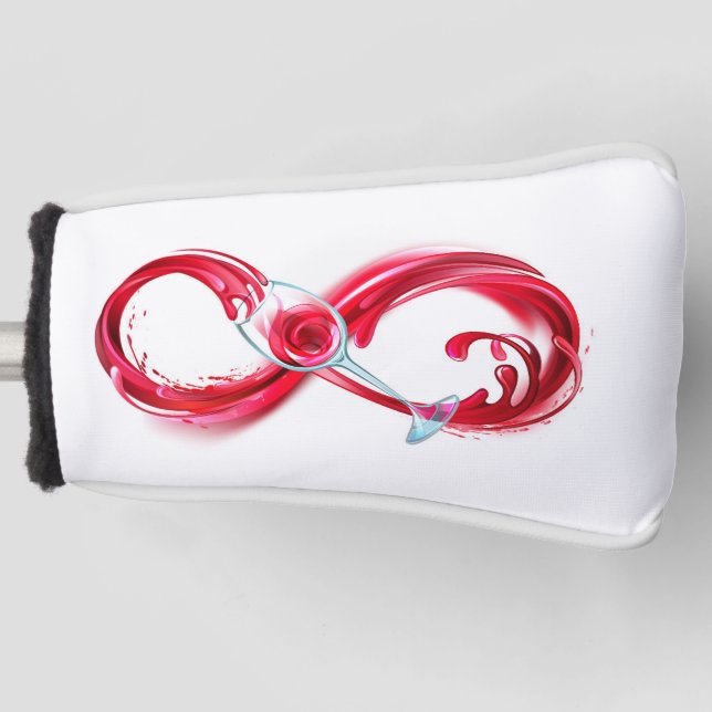 Infinity with Red Wine Golf Headcover (Vorderseite)