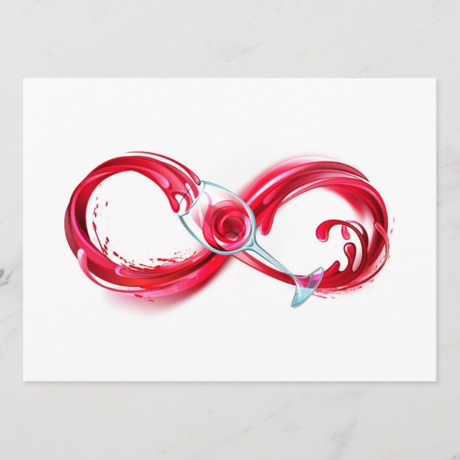 Infinity with Red Wine Hinweiskarte (Vorderseite)