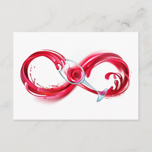Infinity with Red Wine Hinweiskarte (Vorderseite)