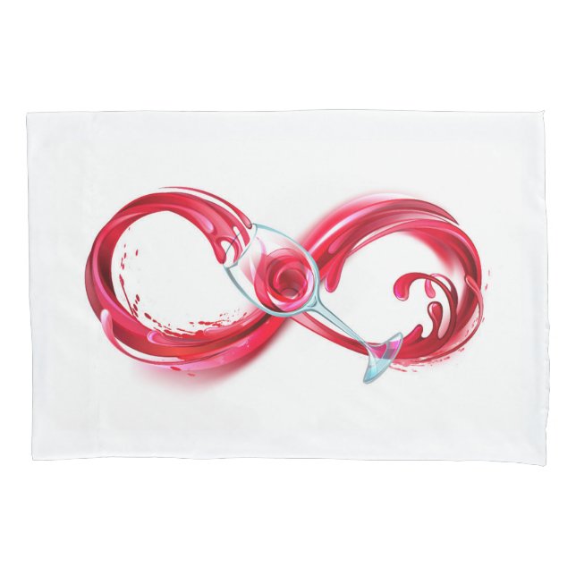 Infinity with Red Wine Kissenbezug (Vorderseite-Links)