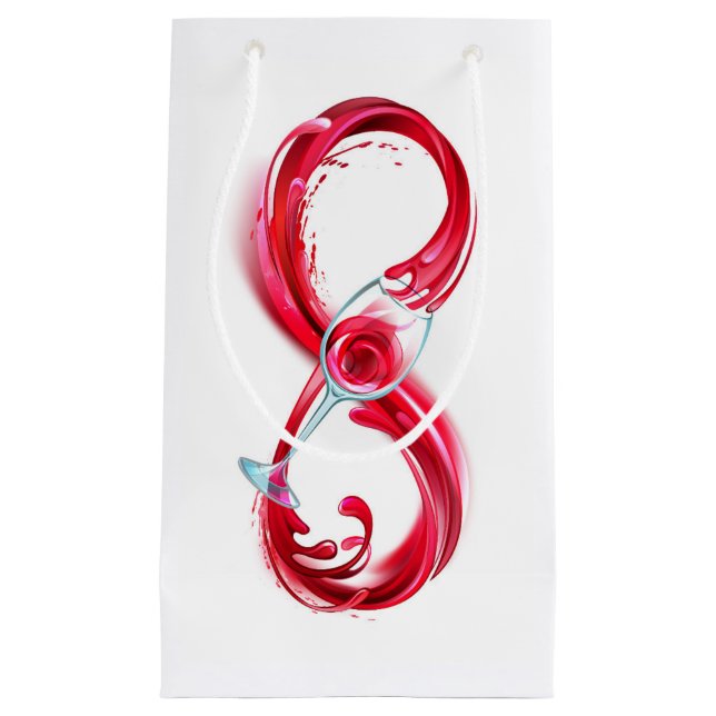 Infinity with Red Wine Kleine Geschenktüte (Vorderseite)