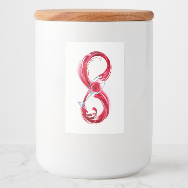 Infinity with Red Wine Lebensmitteletikett (Vorderseite)