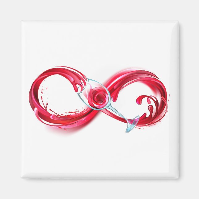 Infinity with Red Wine Magnet (Vorne)