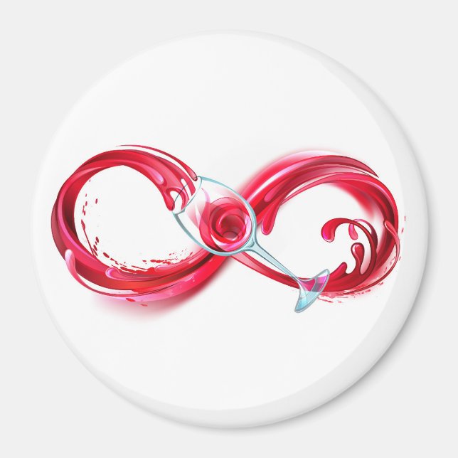 Infinity with Red Wine Magnet (Vorne)