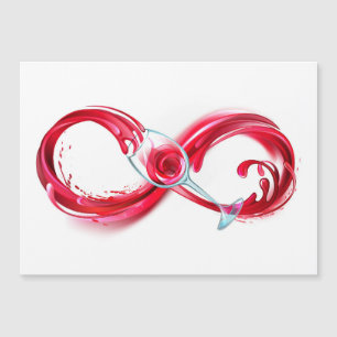 Infinity with Red Wine Magneteinladung