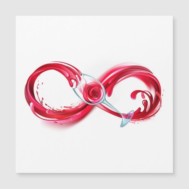 Infinity with Red Wine Magnetkarte (Vorderseite)