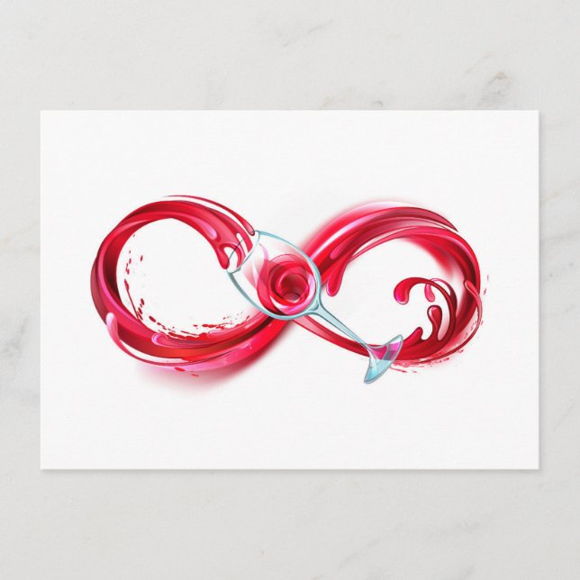 Infinity with Red Wine Menükarte (Vorderseite)