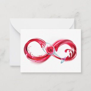 Infinity with Red Wine Mitteilungskarte