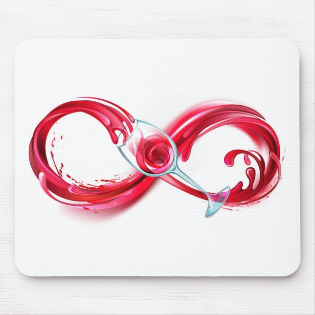Infinity with Red Wine Mousepad (Vorne)