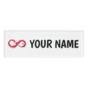 Infinity with Red Wine Namenschild