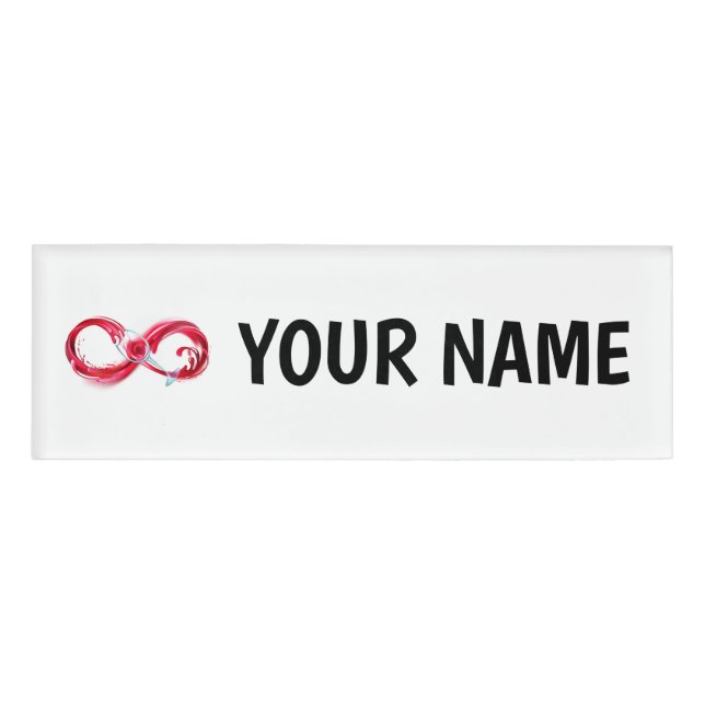 Infinity with Red Wine Namenschild (Vorderseite)