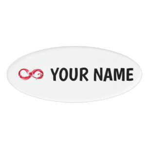 Infinity with Red Wine Namenschild