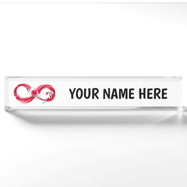 Infinity with Red Wine Namensplakette (Vorderseite)