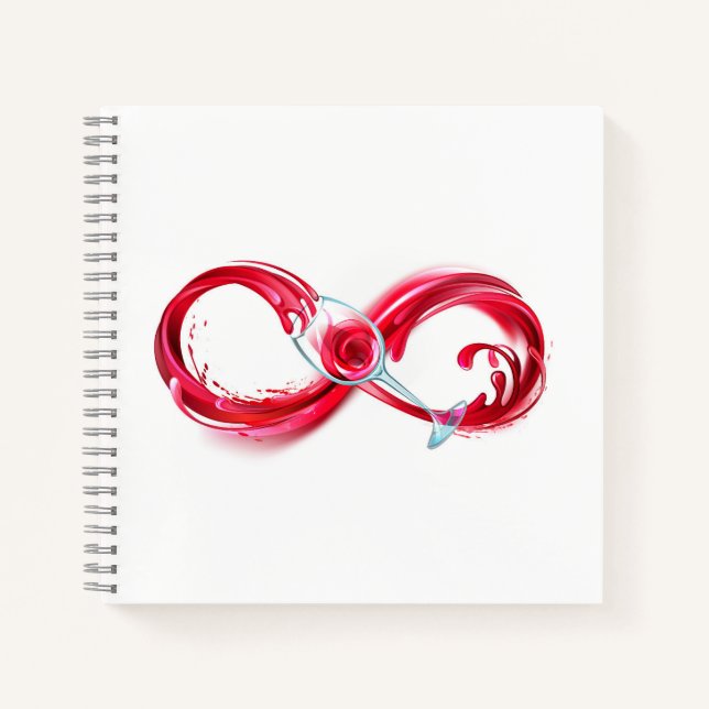 Infinity with Red Wine Notizbuch (Vorderseite)