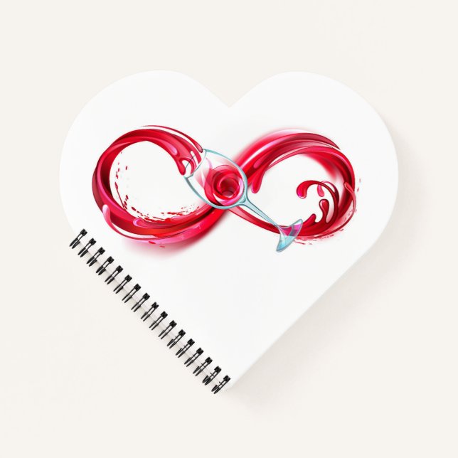 Infinity with Red Wine Notizbuch (Vorderseite)