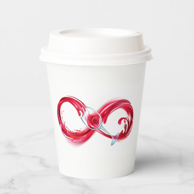 Infinity with Red Wine Pappbecher (Vorderseite)
