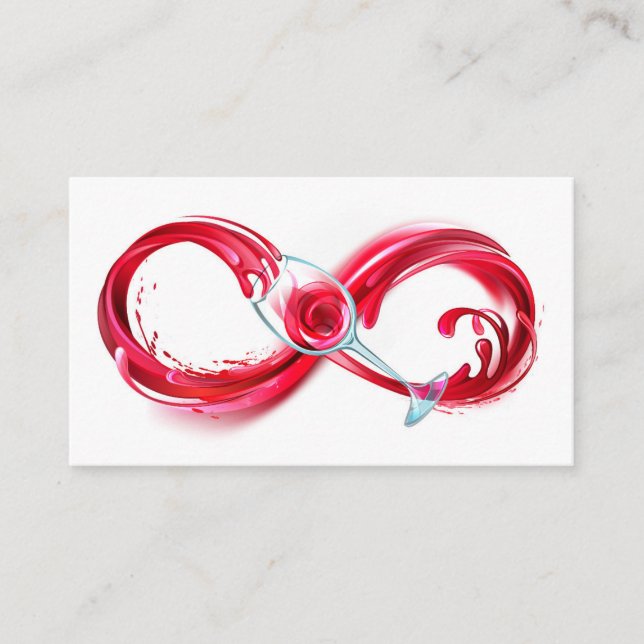 Infinity with Red Wine Platzkarte (Vorderseite)
