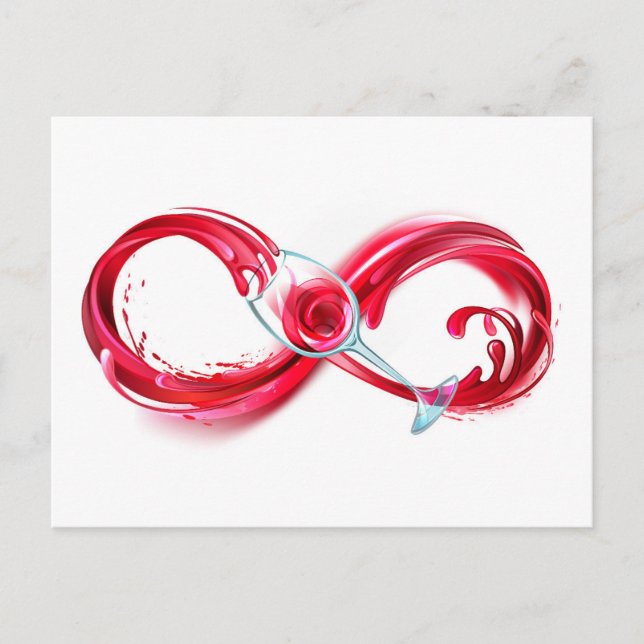 Infinity with Red Wine Postkarte (Vorderseite)
