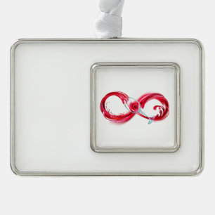 Infinity with Red Wine Rahmen-Ornament Silber