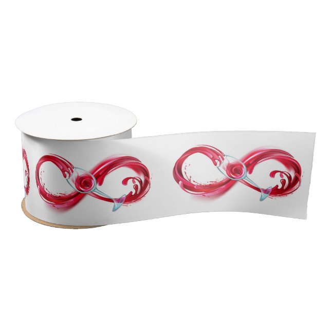 Infinity with Red Wine Satinband (Spule)