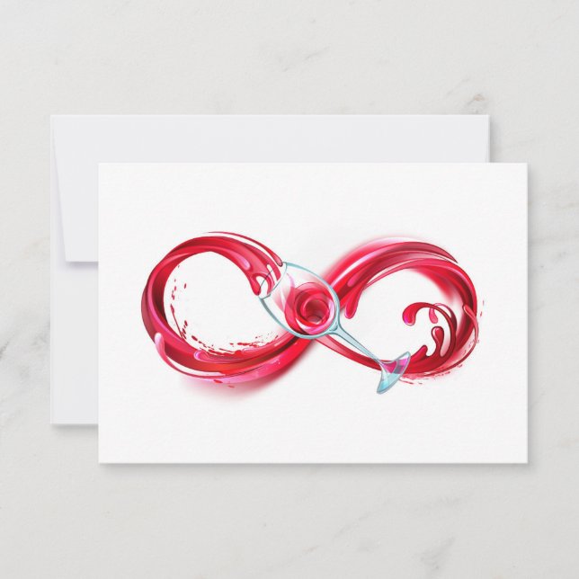 Infinity with Red Wine Save The Date (Vorderseite)