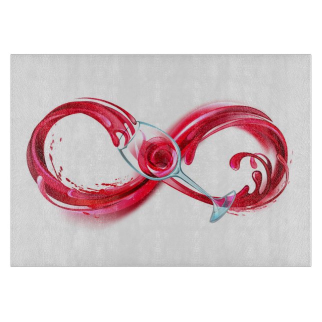 Infinity with Red Wine Schneidebrett (Vorderseite)