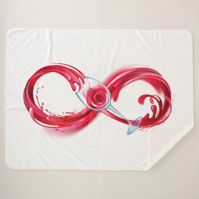 Infinity with Red Wine Sherpadecke (Vorderseite (Horizontal))
