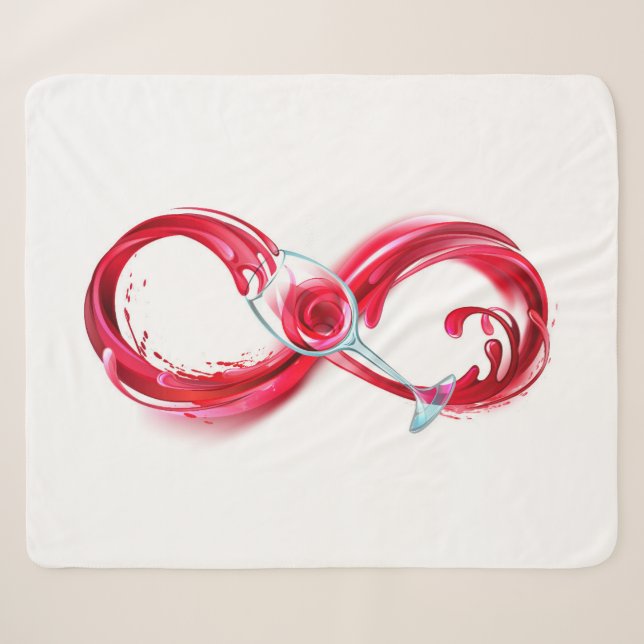 Infinity with Red Wine Sherpadecke (Vorderseite (Horizontal))