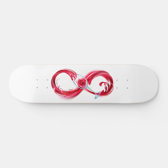 Infinity with Red Wine Skateboard (Horizontal)