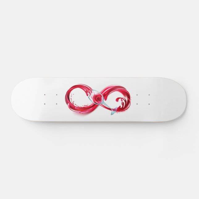 Infinity with Red Wine Skateboard (Horizontal)