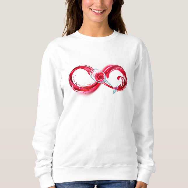 Infinity with Red Wine Sweatshirt (Vorderseite)